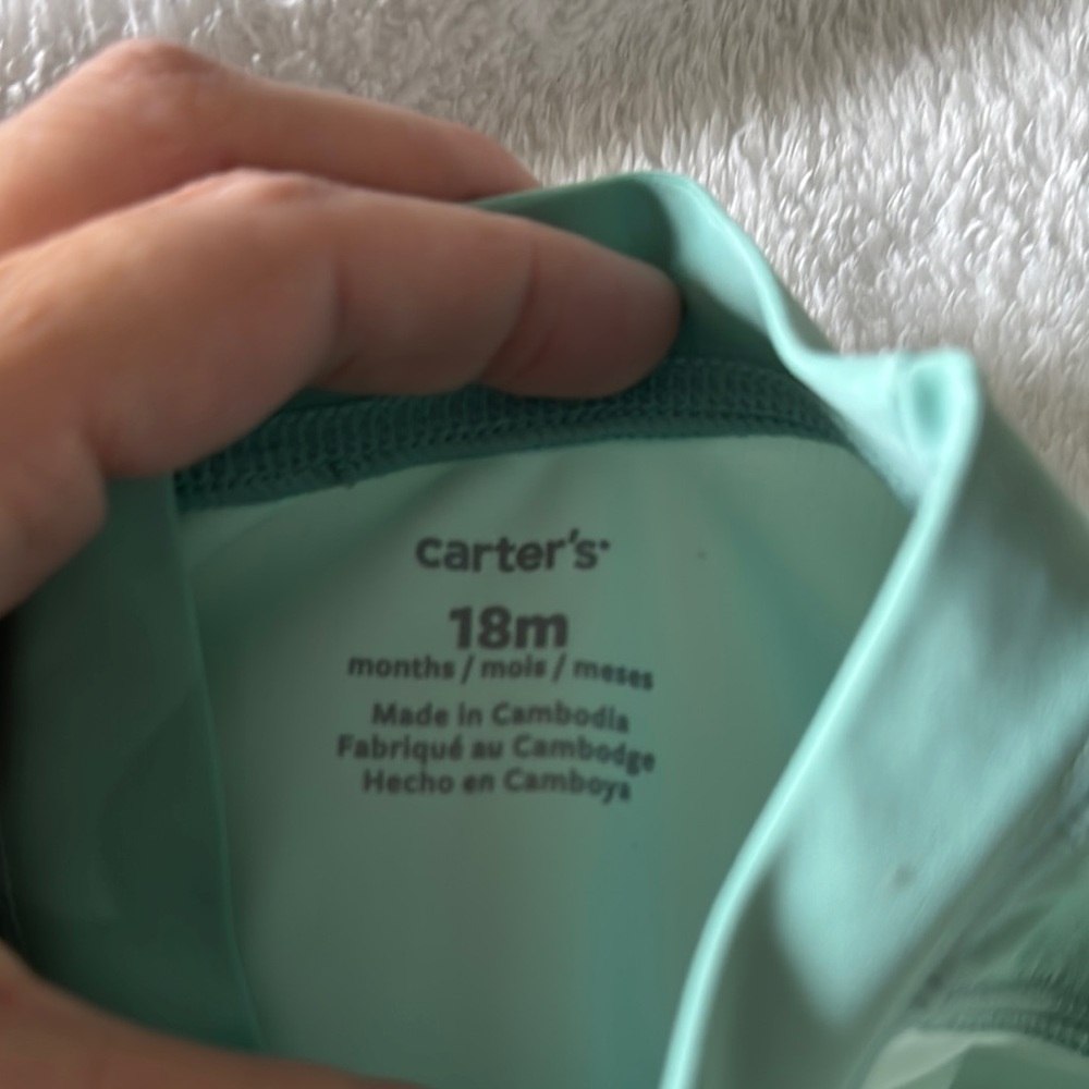 Carter's Green and Blue Rashguard Swim Set - Picture 2 of 5